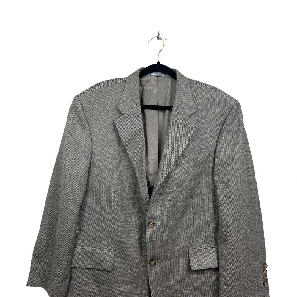 Oscar De La Renta Blazer Suit Sport Coat‎ Silk Wool Double Button Men Size 44R